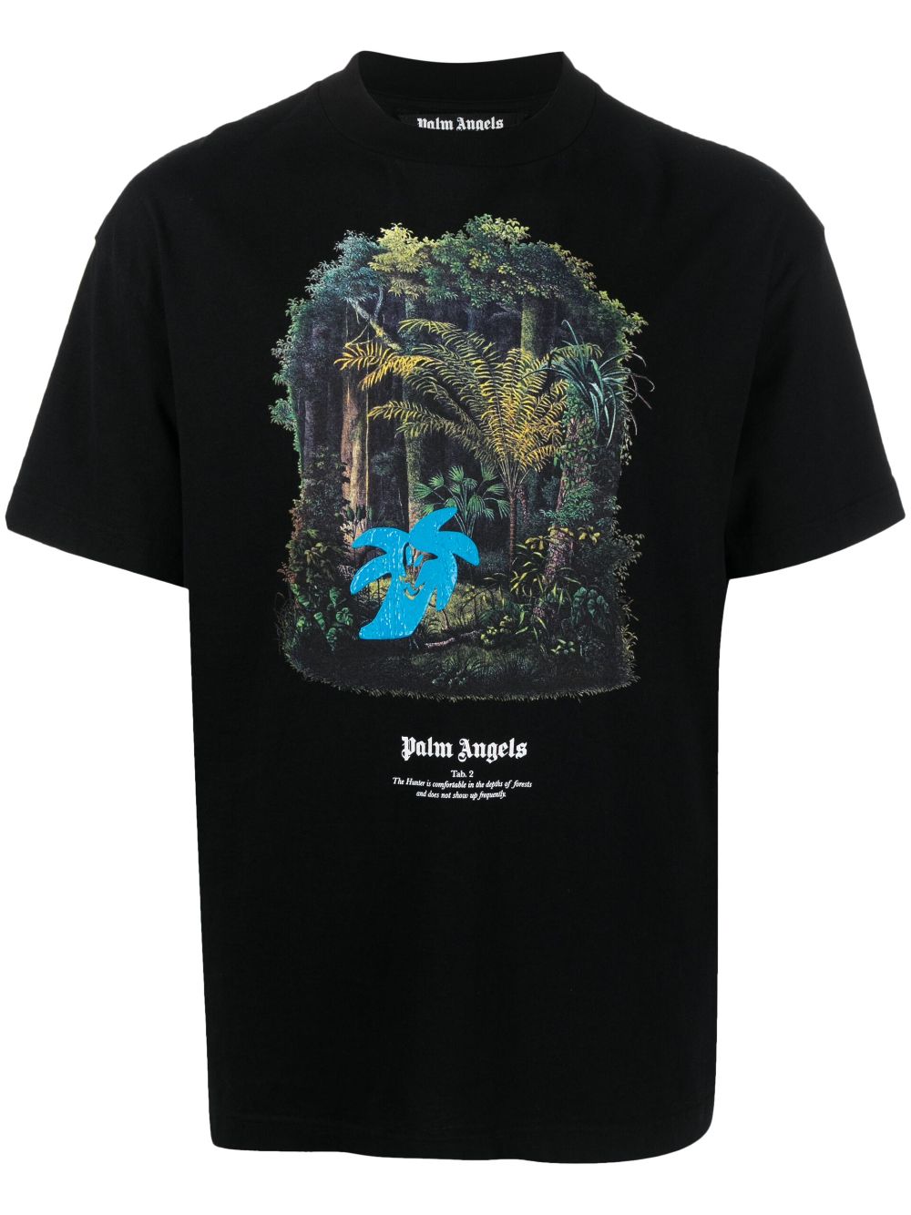 Palm Angels jungle-print organic cotton T-shirt - Black von Palm Angels