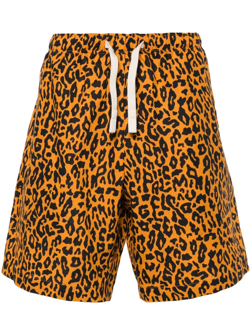 Palm Angels leopard-print poplin shorts - Orange von Palm Angels