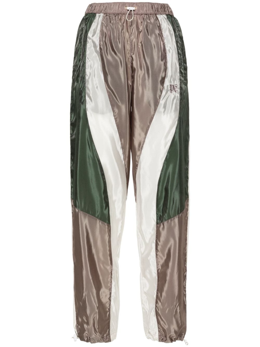 Palm Angels logo-embroidered track pants - Green von Palm Angels