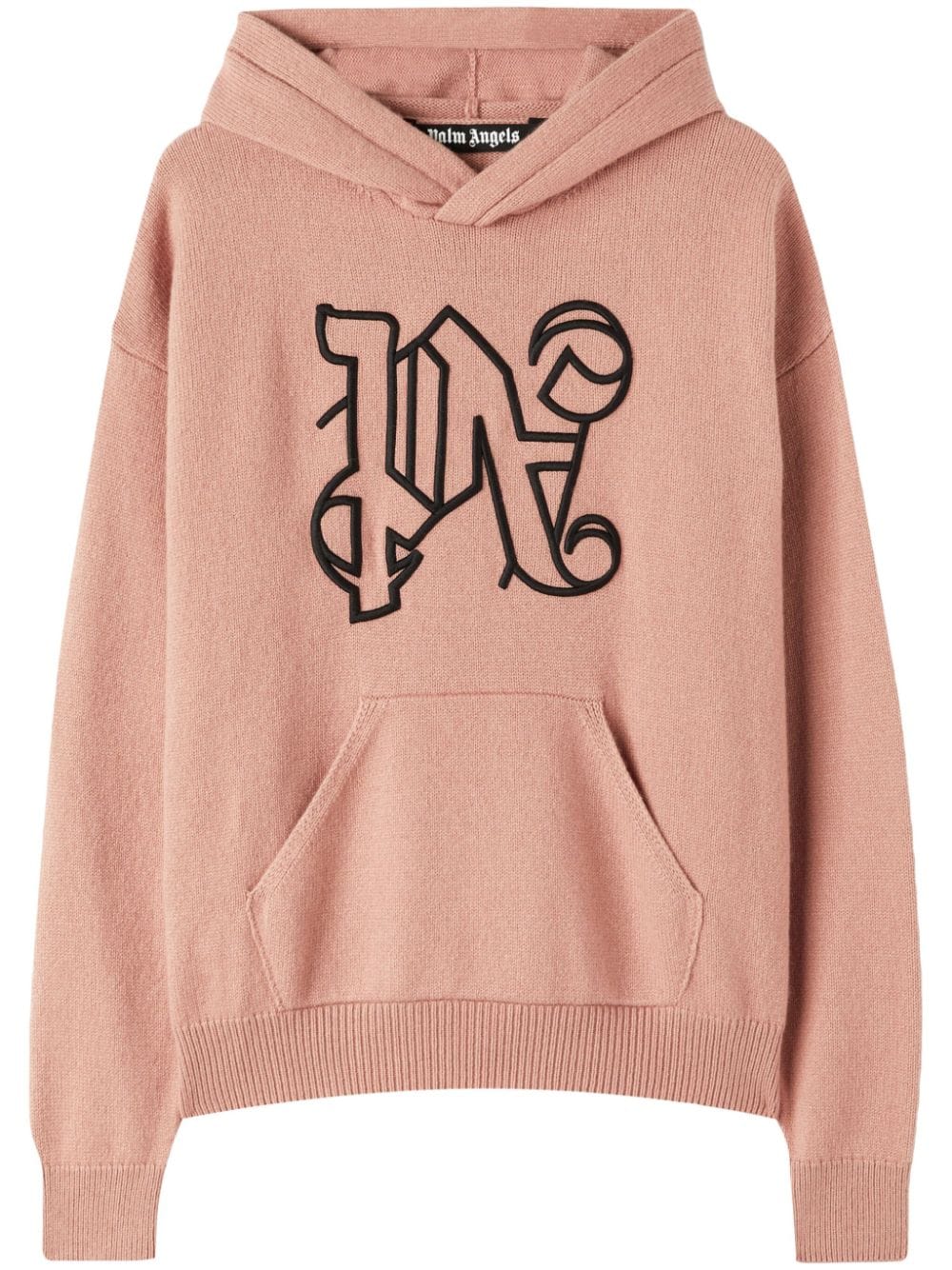 Palm Angels monogram-embroidered zip-up hoodie - Pink von Palm Angels