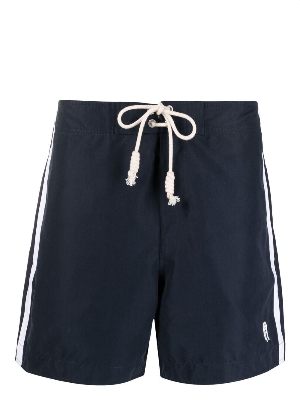Palm Angels logo-embroidered swimming shorts - Blue von Palm Angels