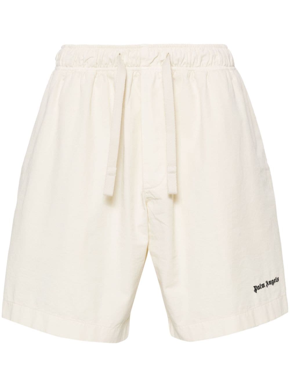 Palm Angels logo-embroidered bermuda shorts - Neutrals von Palm Angels