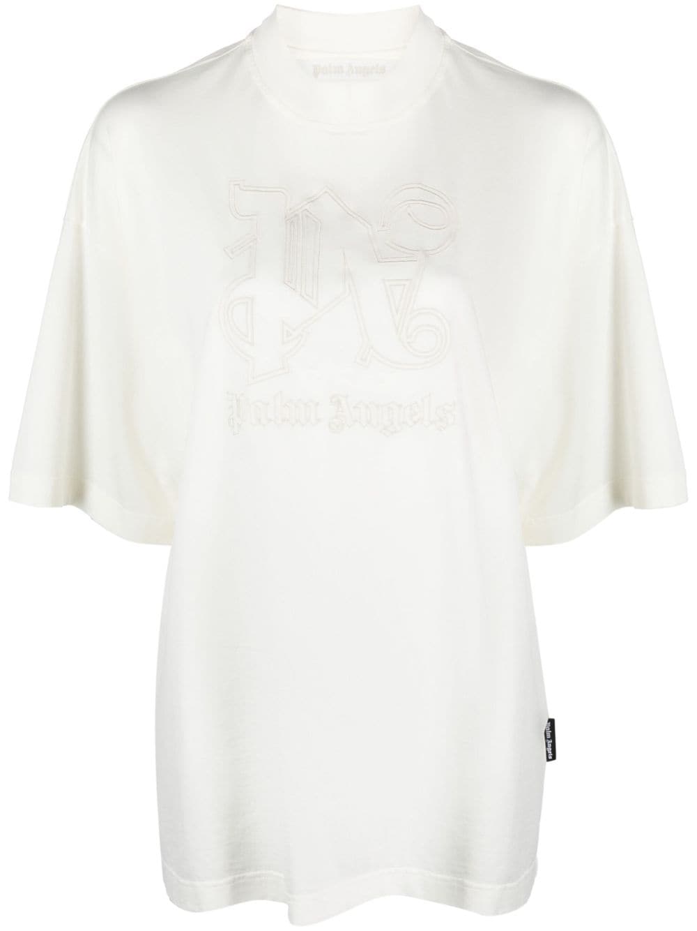 Palm Angels monogram-print cotton T-shirt - Neutrals von Palm Angels