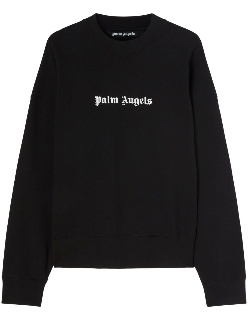 Palm Angels logo-print crew-neck sweatshirt - Black von Palm Angels