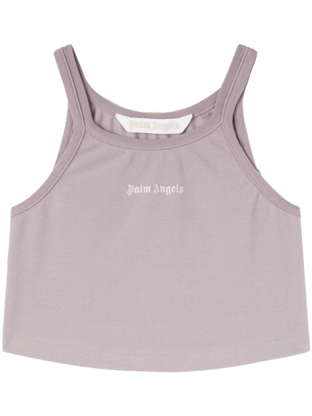 Palm Angels logo-print cropped tank top - Purple von Palm Angels