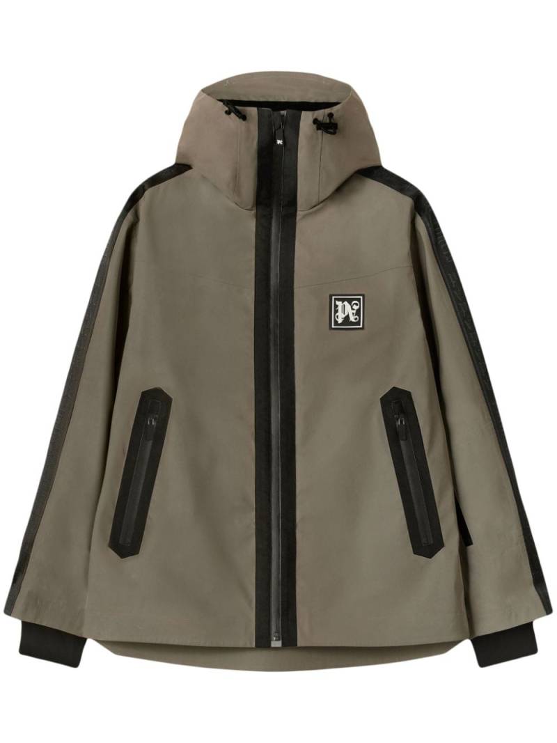 Palm Angels Reflective hooded ski jacket - Grey von Palm Angels