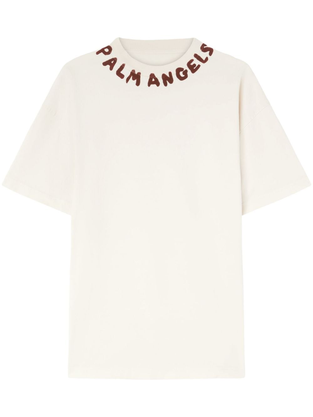 Palm Angels logo-print cotton T-shirt - White von Palm Angels