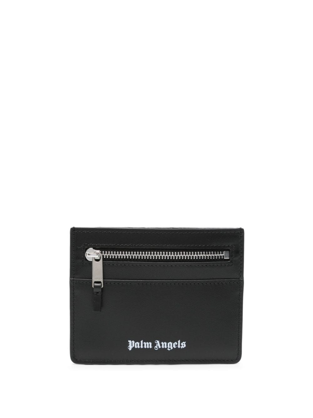 Palm Angels logo-print leather cardholder - Black von Palm Angels