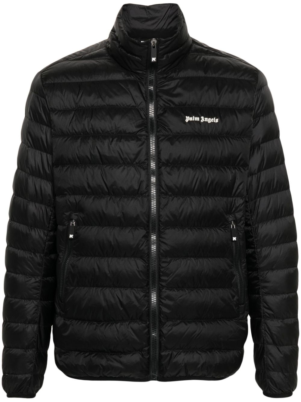 Palm Angels logo-print padded jacket - Black von Palm Angels