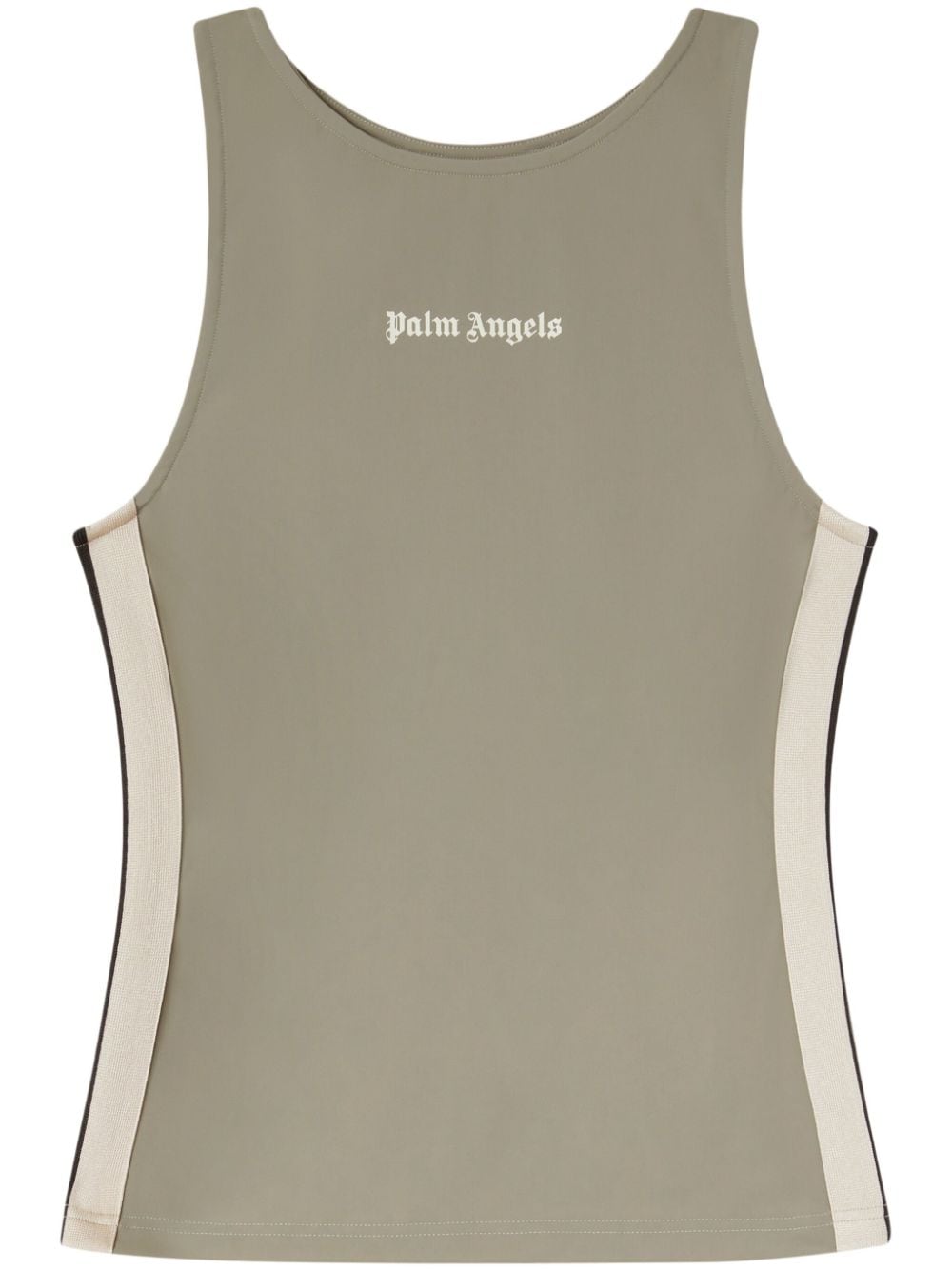 Palm Angels logo-print tank top - Green von Palm Angels