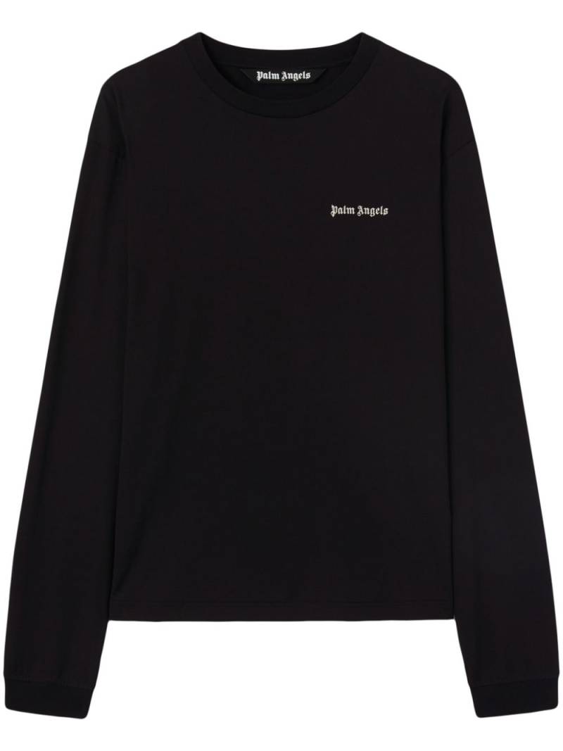 Palm Angels logo-print sweatshirt - Black von Palm Angels