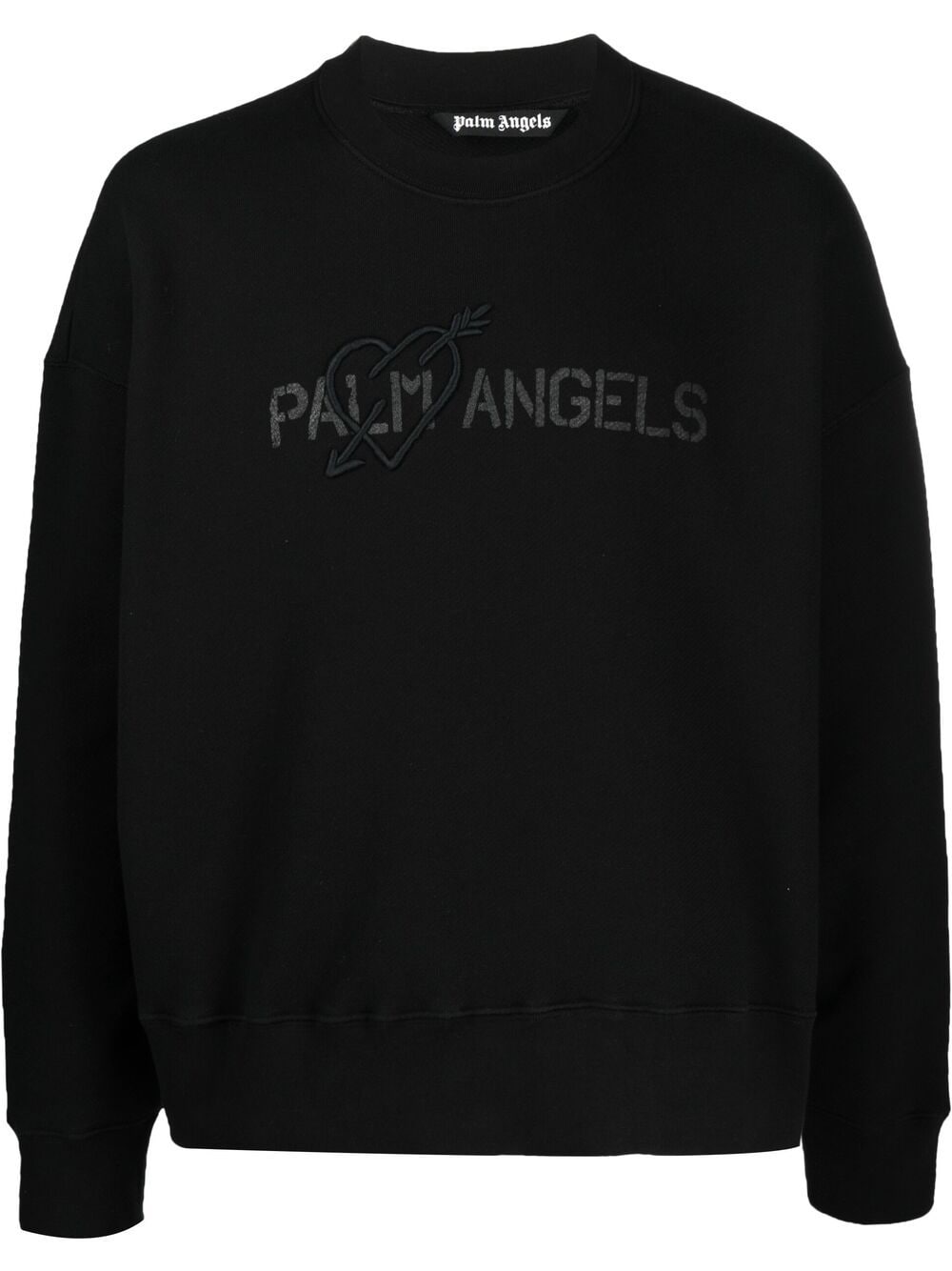 Palm Angels logo-print sweatshirt - Black von Palm Angels