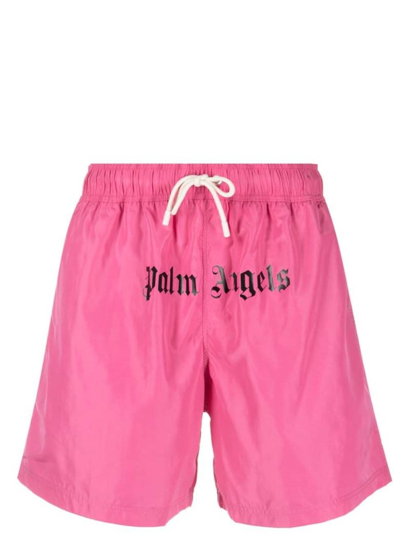 Palm Angels logo-print swim shorts - Pink von Palm Angels