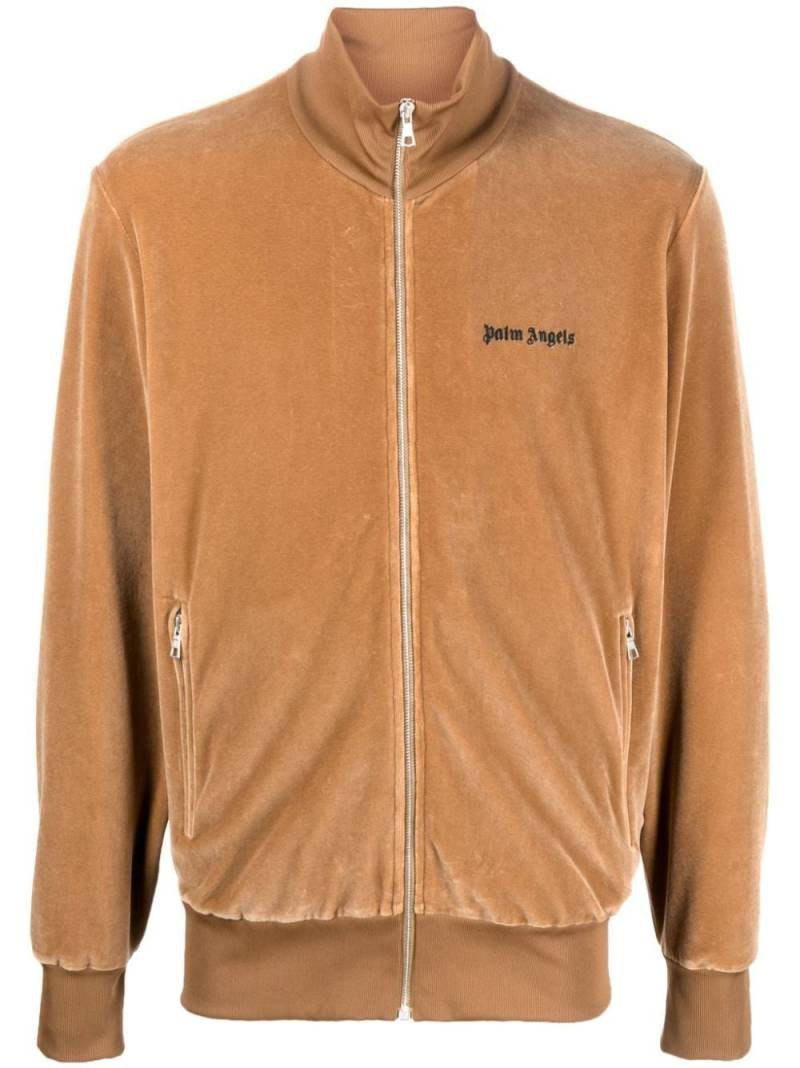 Palm Angels logo-print track jacket - Neutrals von Palm Angels