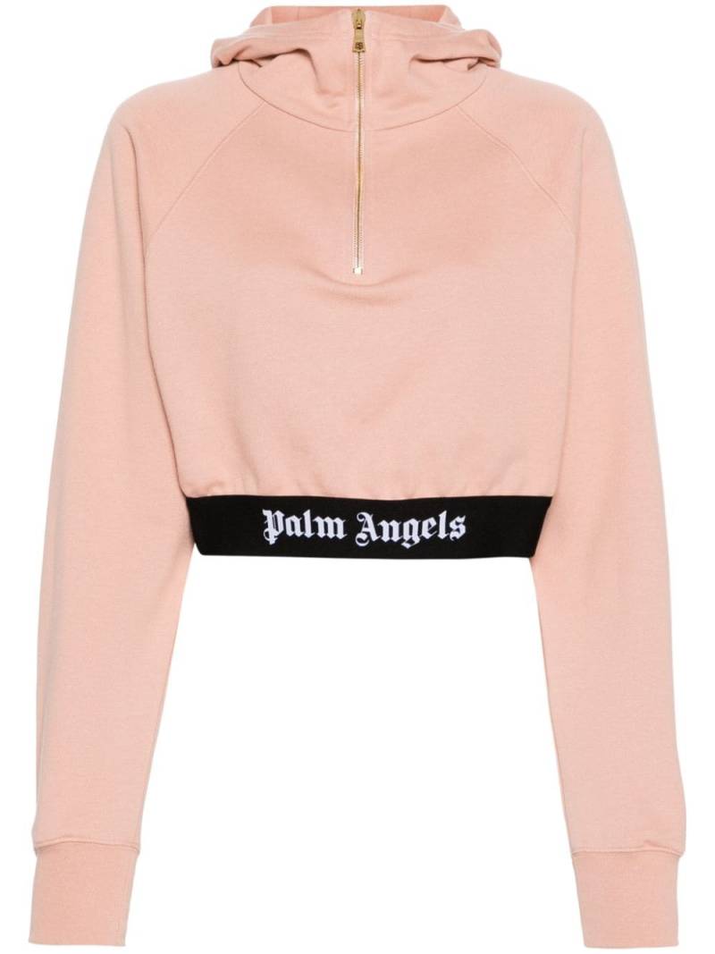 Palm Angels logo-underband cropped sweatshirt - Pink von Palm Angels