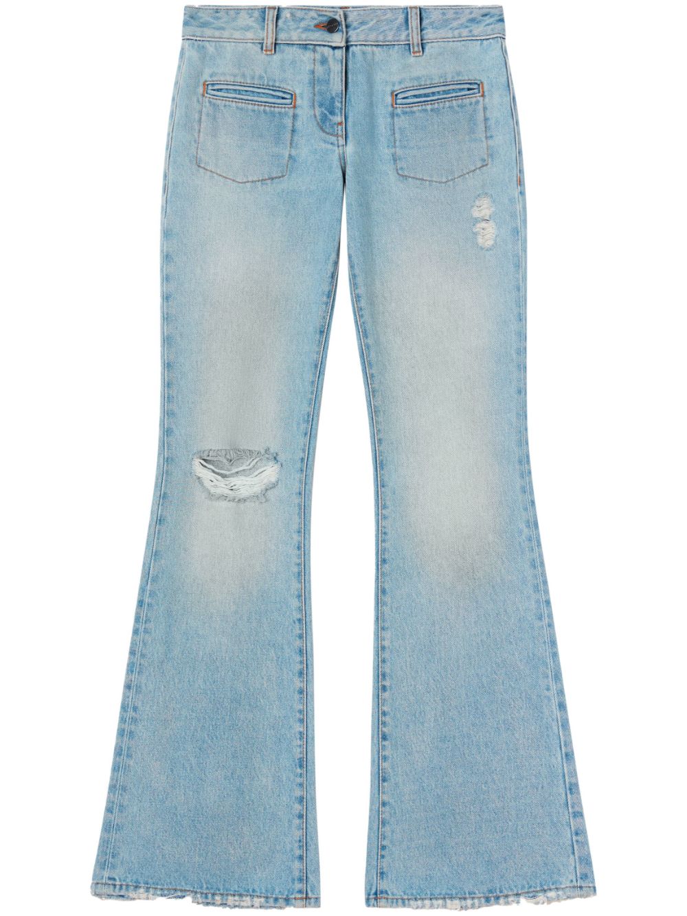 Palm Angels low-rise bootcut jeans - Blue von Palm Angels