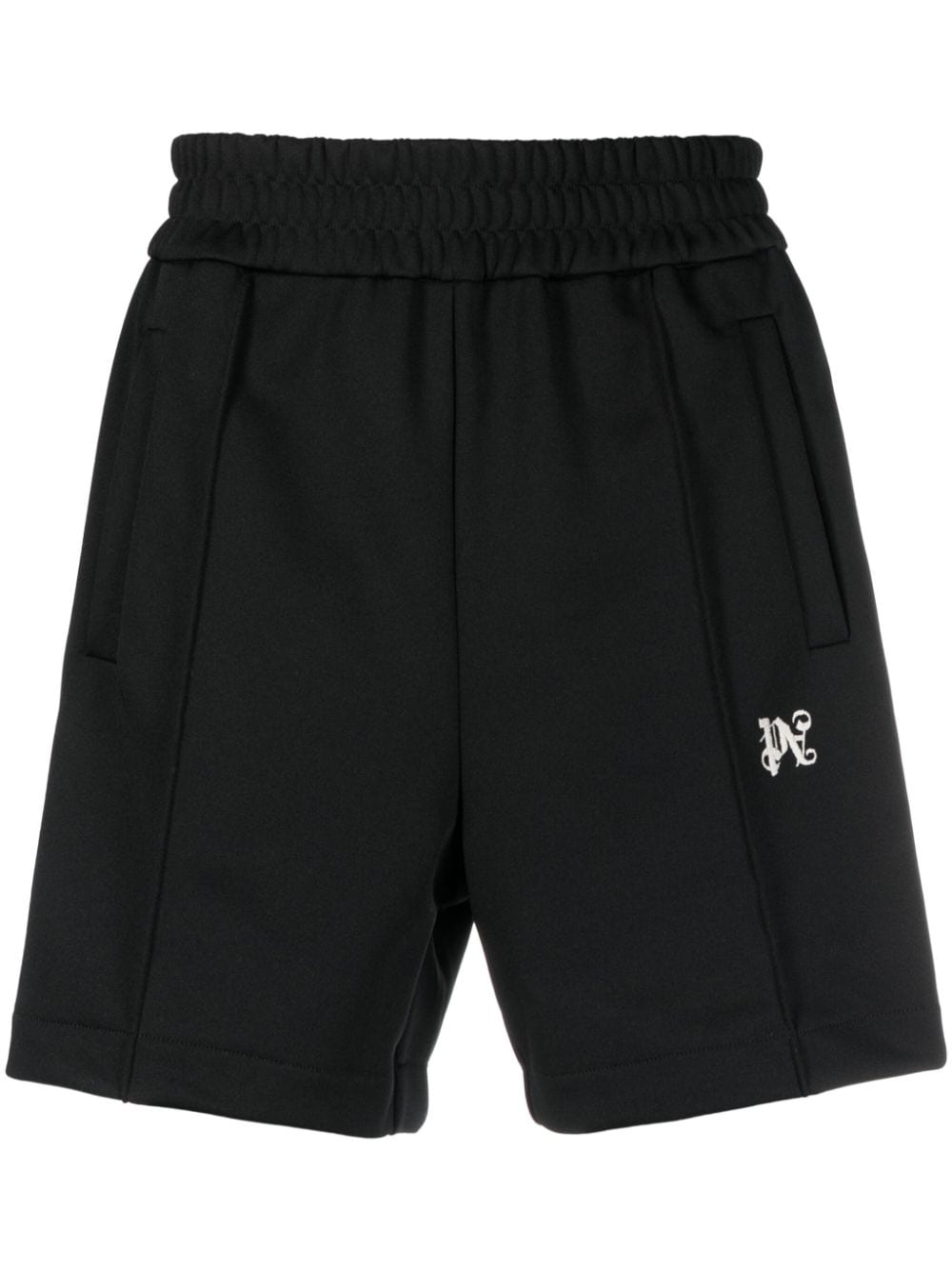 Palm Angels monogram-embroidered track shorts - Black von Palm Angels