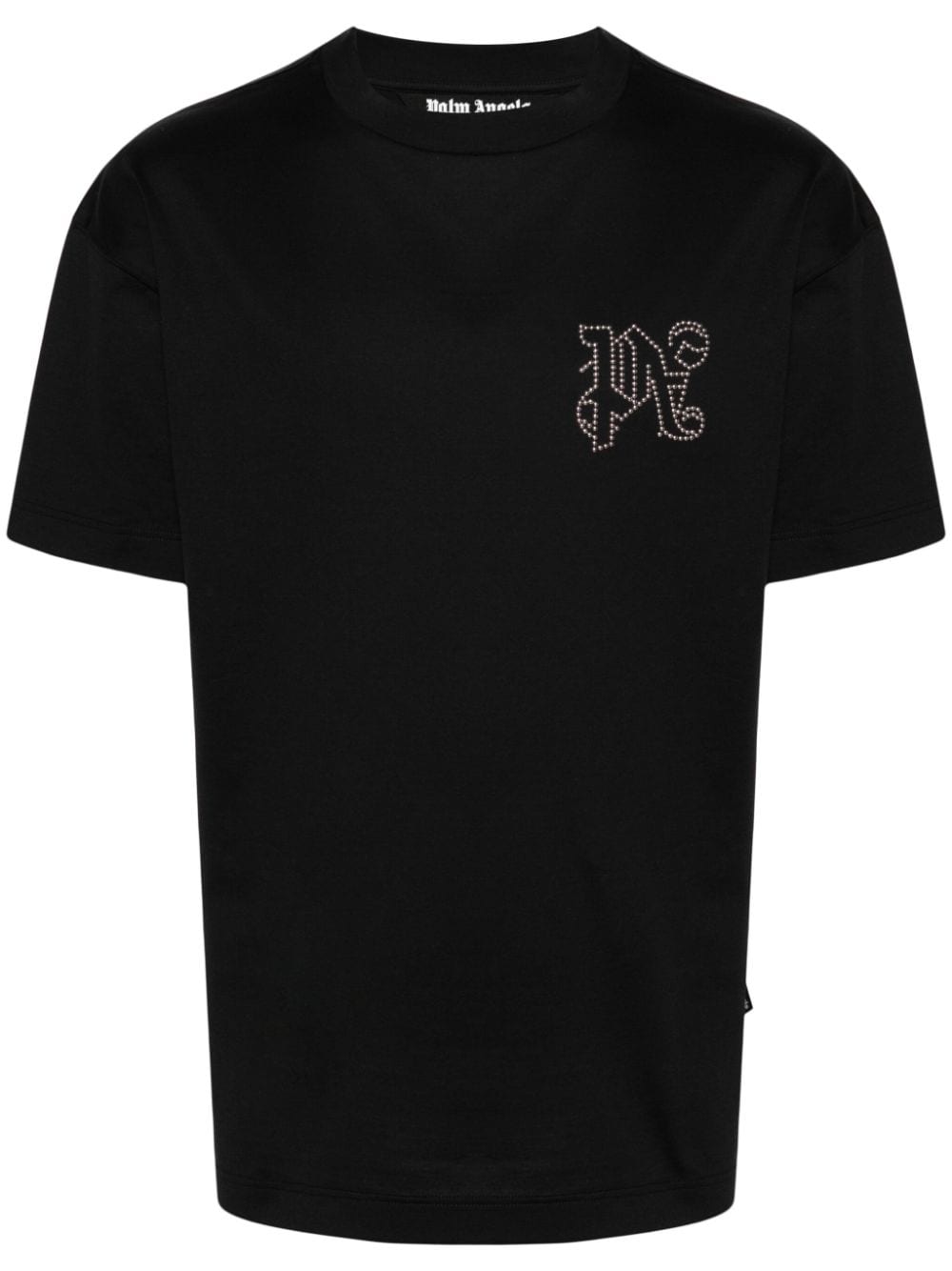 Palm Angels monogram-appliqu� cotton T-shirt - Black von Palm Angels