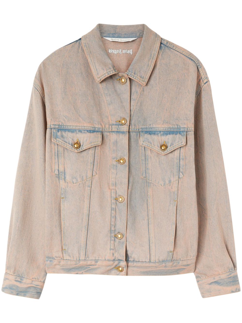 Palm Angels overdye-wash denim jacket - Pink von Palm Angels