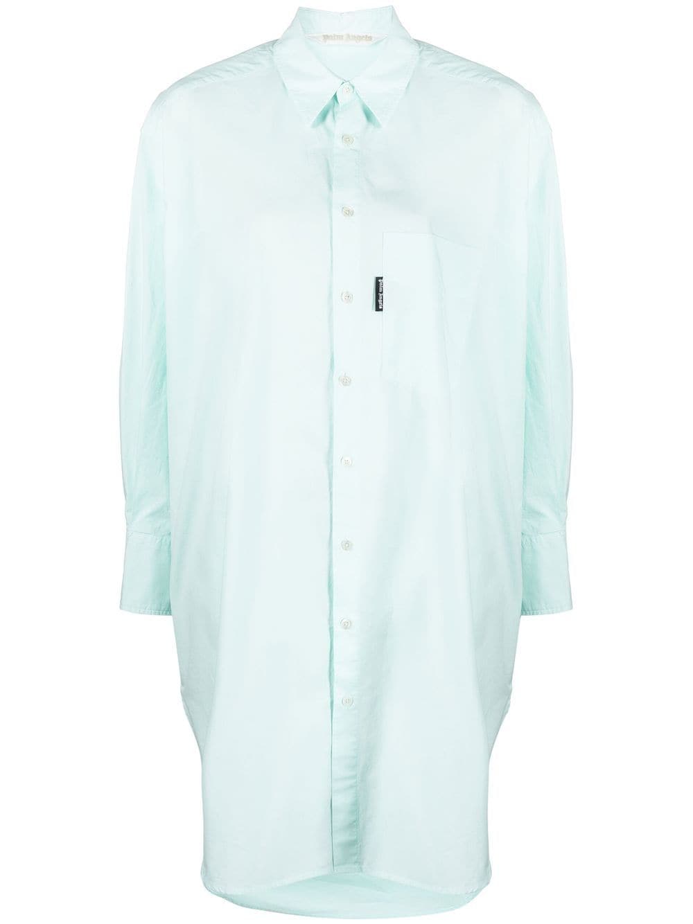 Palm Angels oversize cotton shirt dress - Blue von Palm Angels