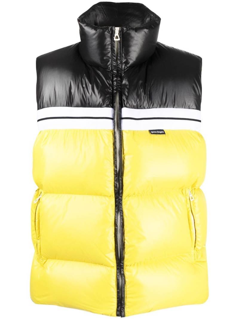 Palm Angels padded down gilet - Yellow von Palm Angels