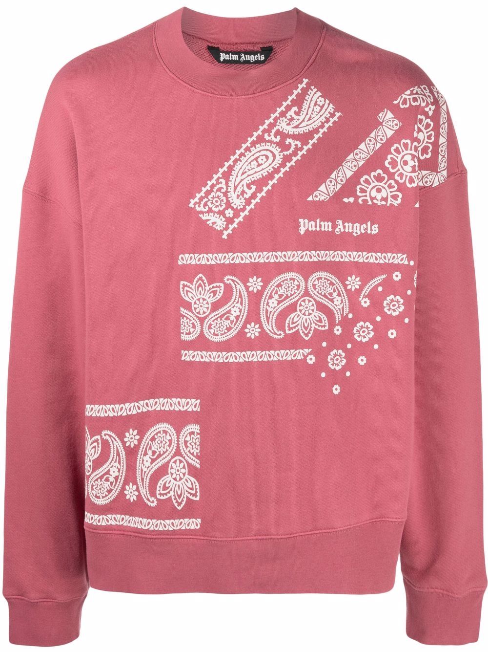 Palm Angels paisley logo-print relaxed sweatshirt - Pink von Palm Angels