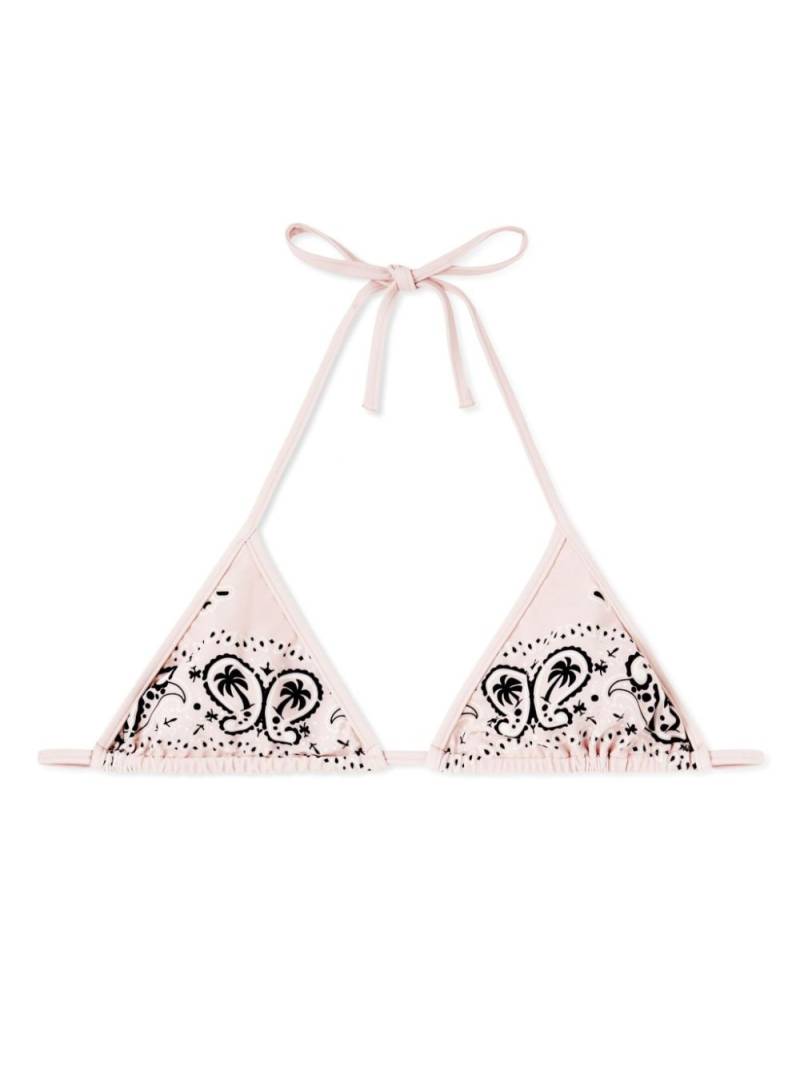 Palm Angels paisley-print triangle bikini top - Pink von Palm Angels