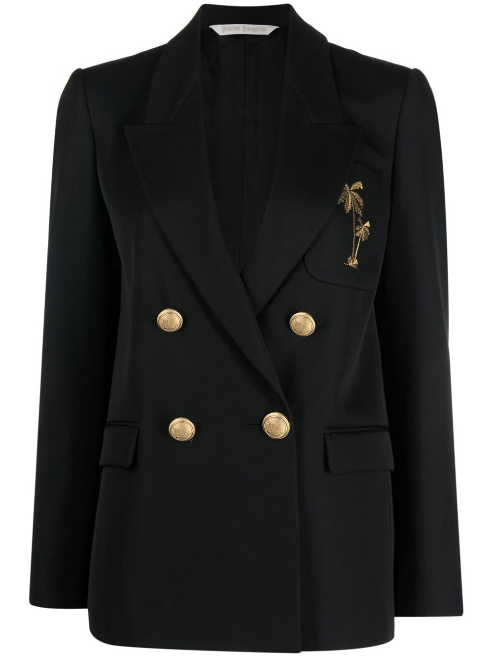 Palm Angels palm-embroidered blazer - Black von Palm Angels