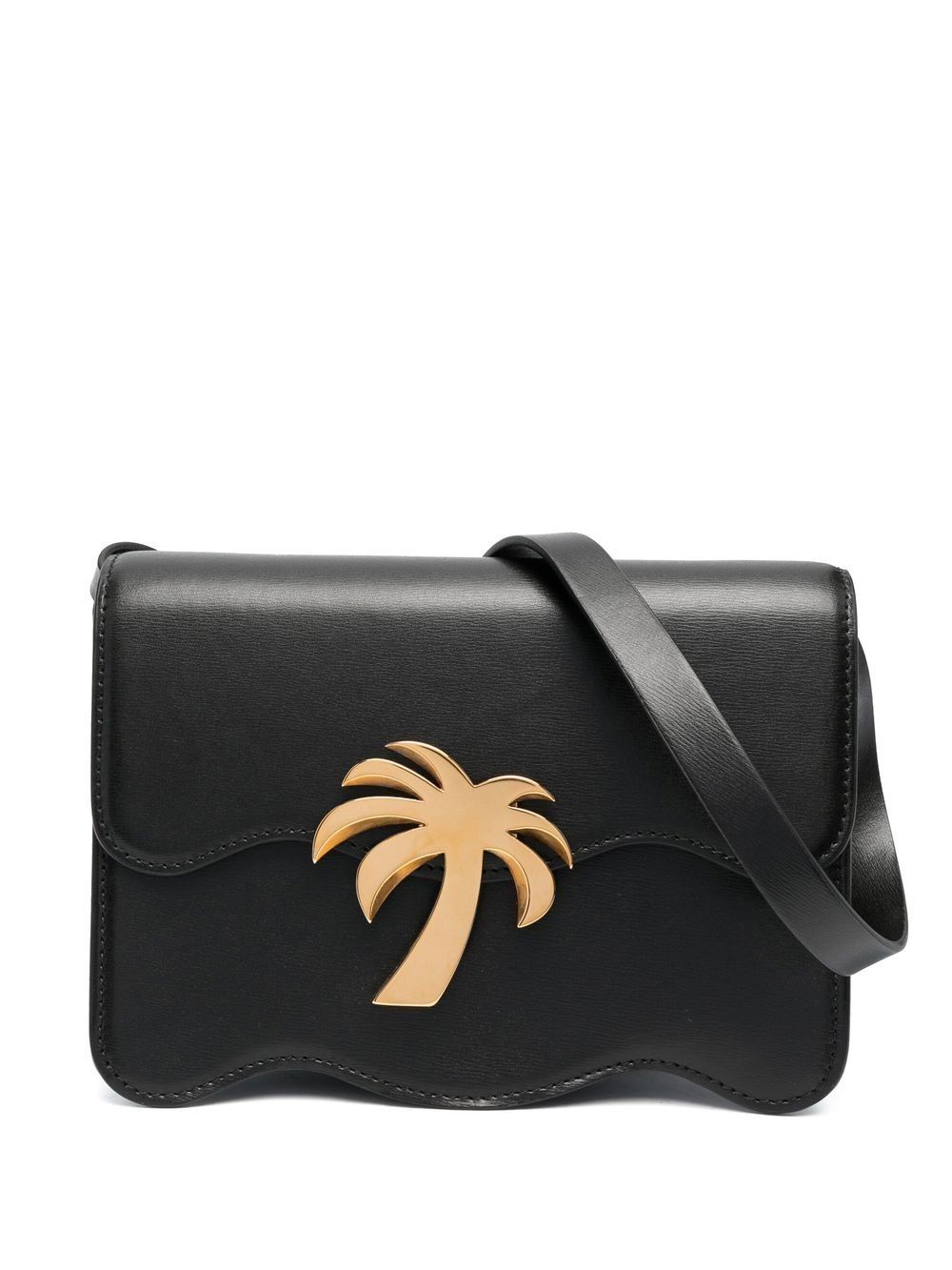 Palm Angels palm-motif leather shoulder bag - Black von Palm Angels