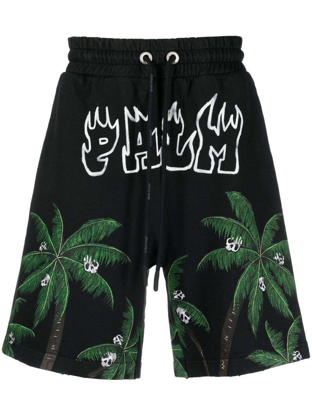 Palm Angels palm-print sweatshorts - Black von Palm Angels