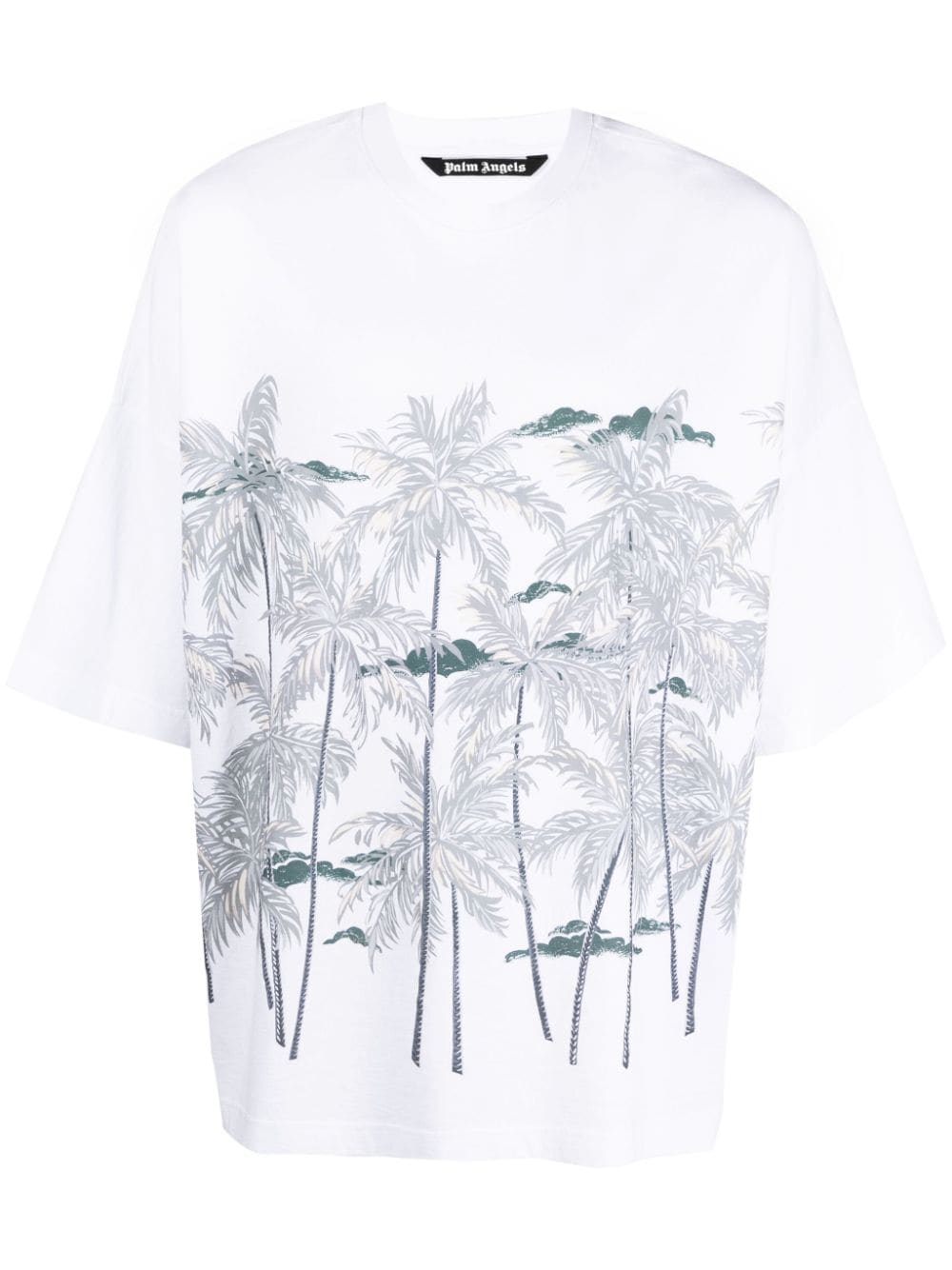 Palm Angels palm tree-print T-shirt - White von Palm Angels