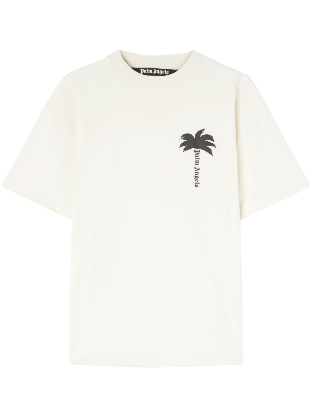 Palm Angels pam tree-print cotton T-shirt - White von Palm Angels