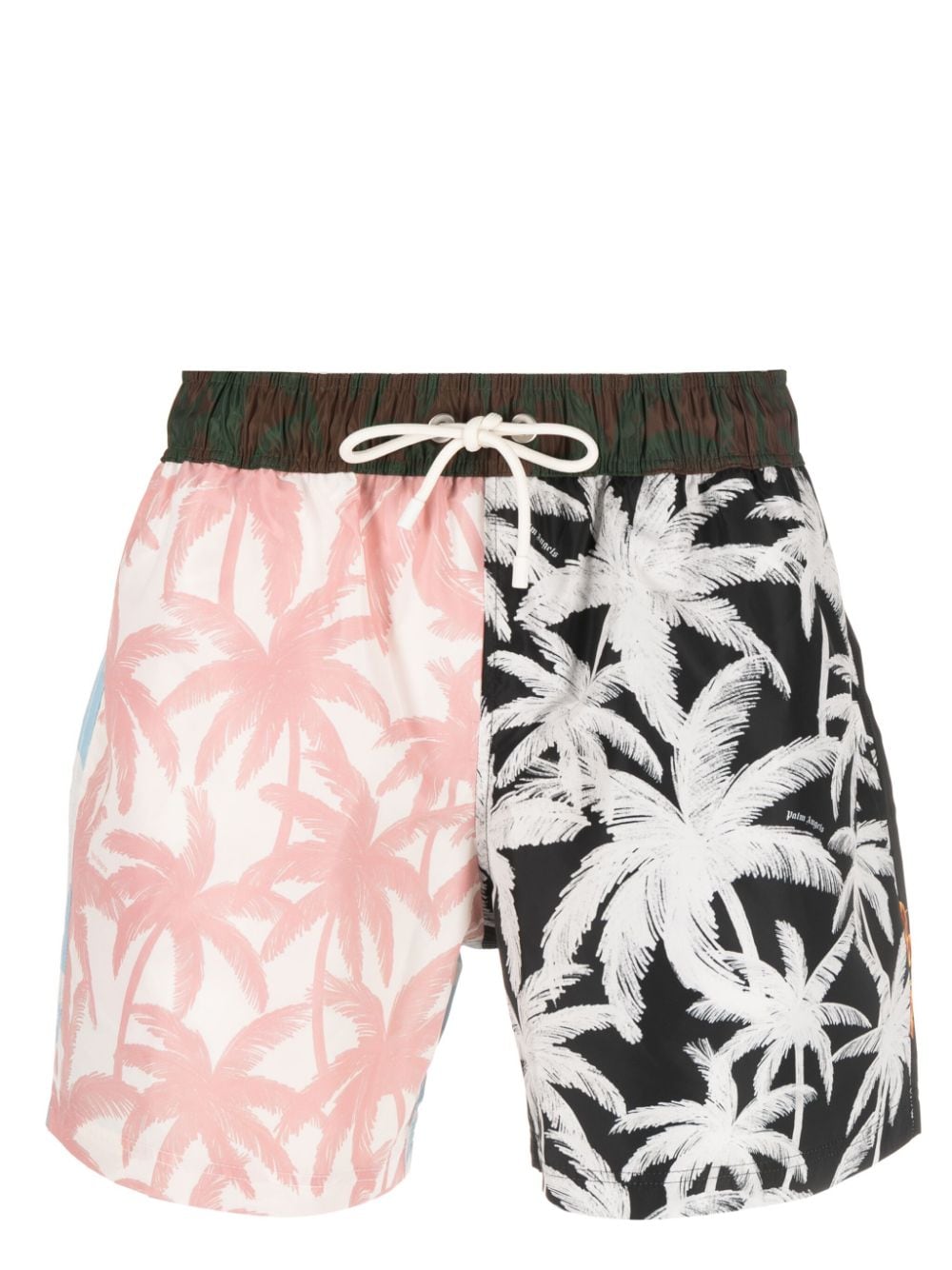 Palm Angels Palms patchwork swim shorts - Black von Palm Angels