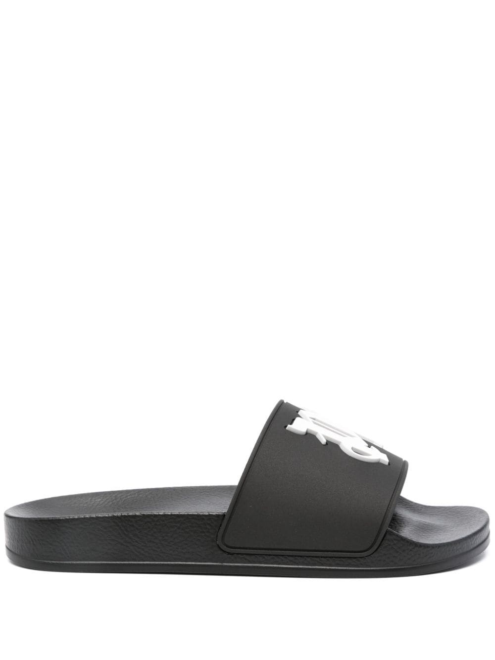 Palm Angels raised-monogram slides - Black von Palm Angels