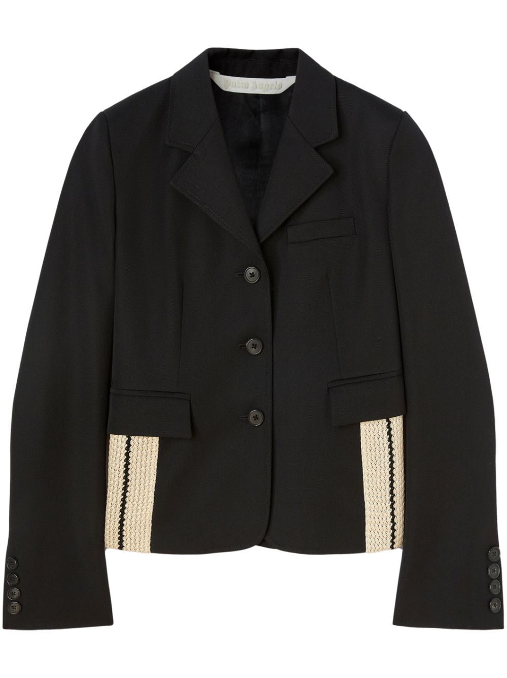 Palm Angels side-embellished fitted blazer - Black von Palm Angels