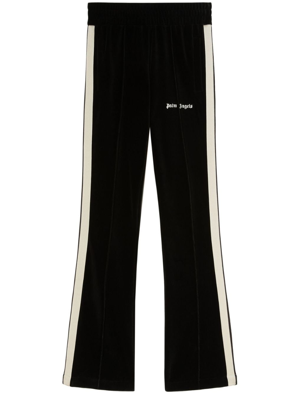 Palm Angels stripe-detail velvet track pants - Black von Palm Angels