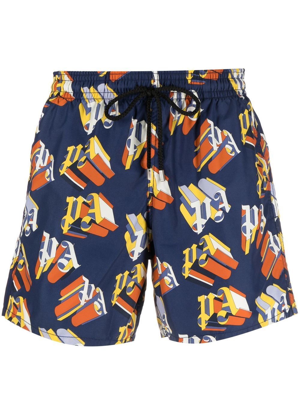 Palm Angels x Vilebrequin logo-print swimming shorts - Blue von Palm Angels