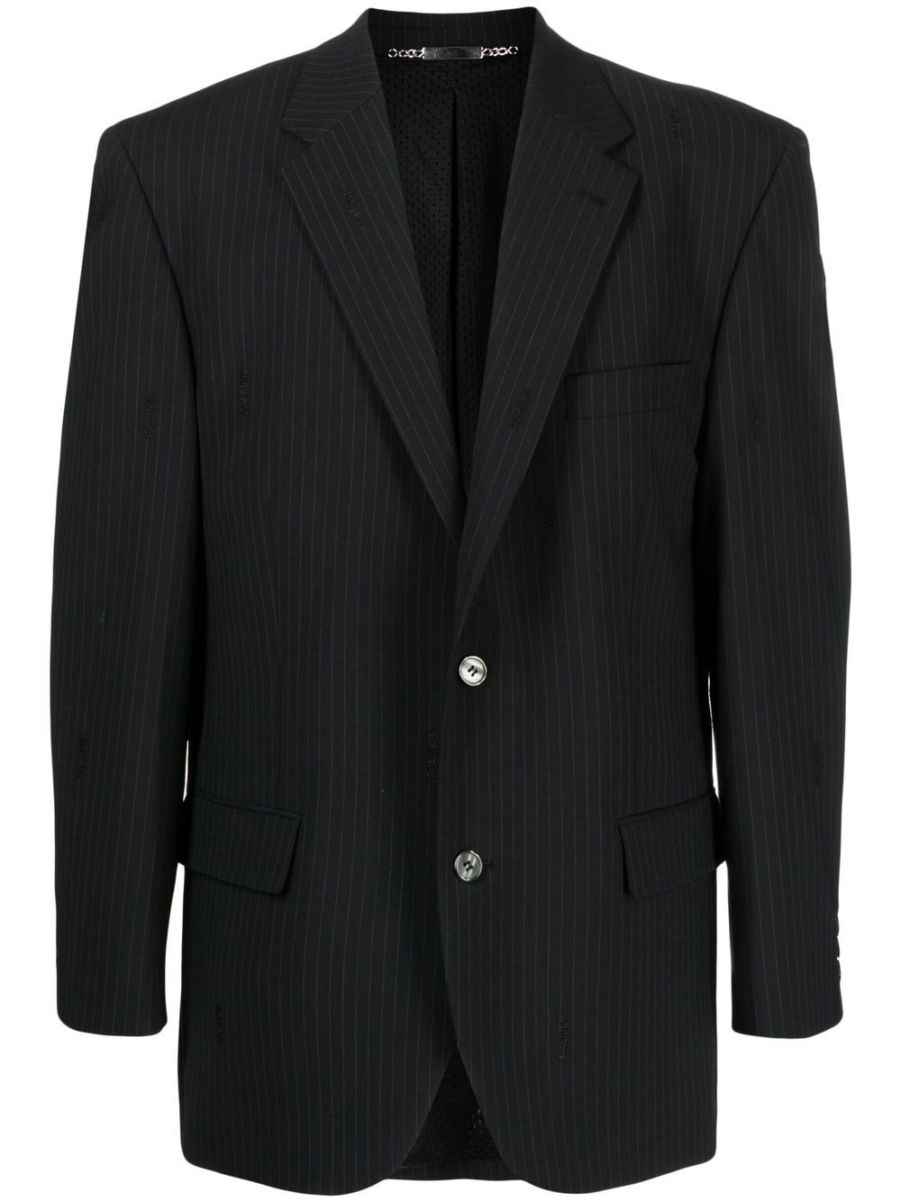 Palmer pinstripe single-breasted blazer - Black von Palmer