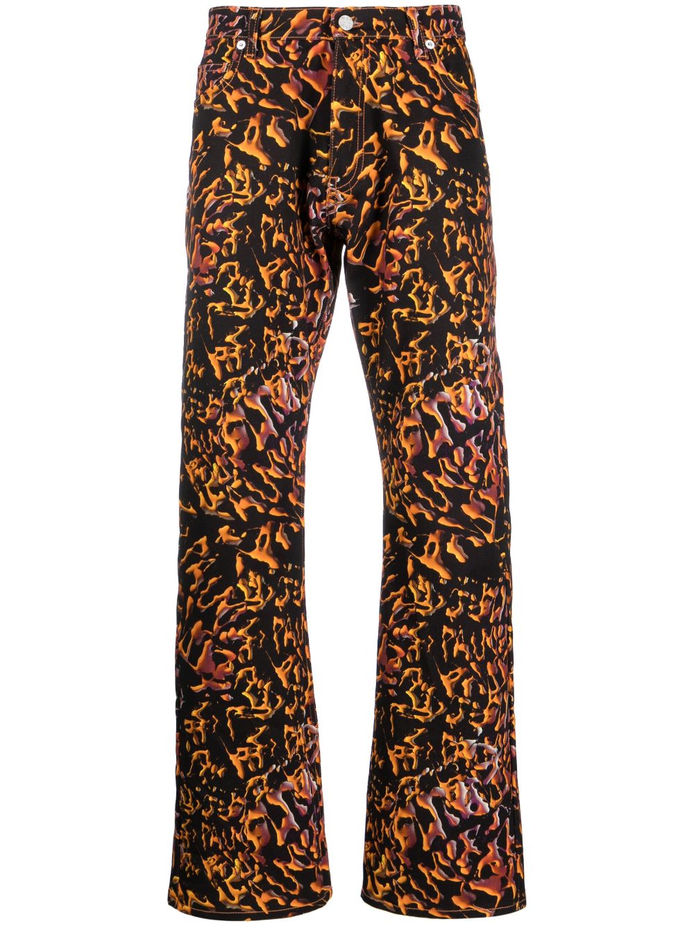 Palmer abstract-print straight-leg trousers - Black von Palmer