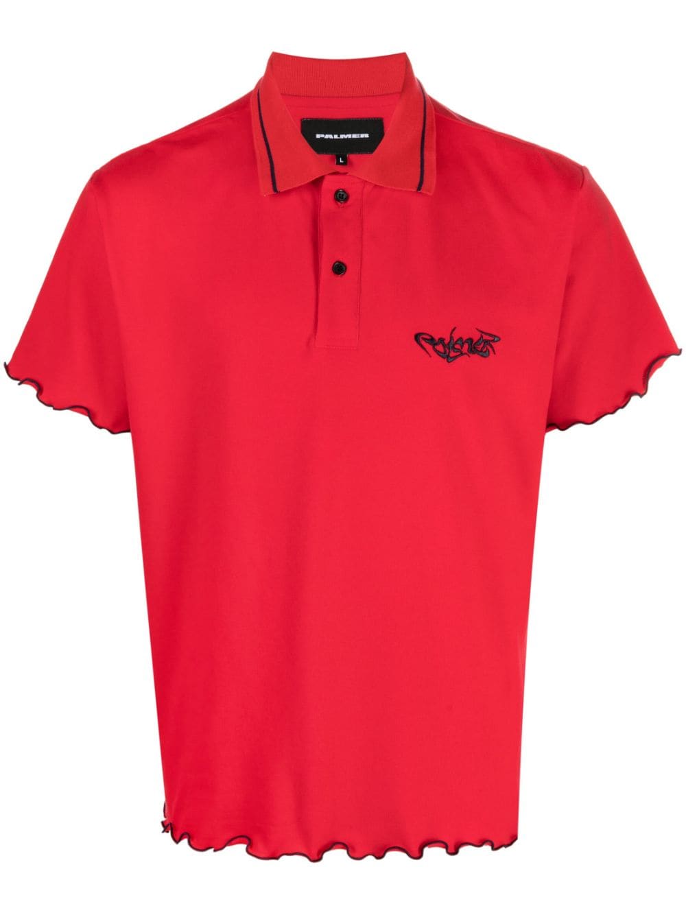 Palmer lettuce-edge polo shirt - Red von Palmer