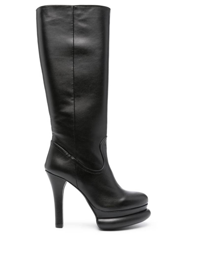 Paloma Barceló 120mm knee-high leather boots - Black von Paloma Barceló