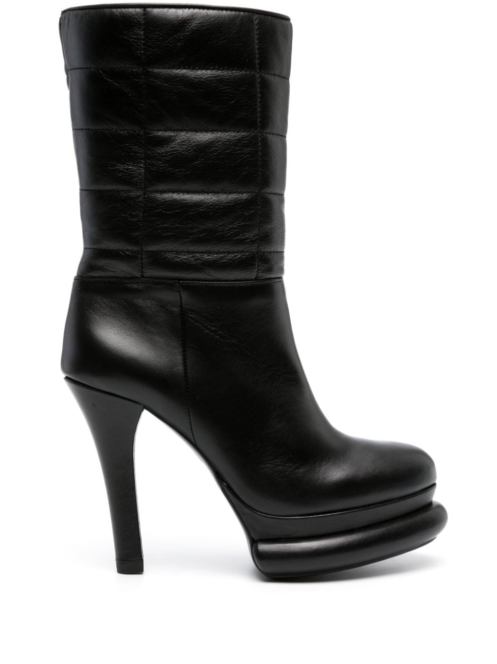 Paloma Barceló 120mm quilted-panel platform boots - Black von Paloma Barceló