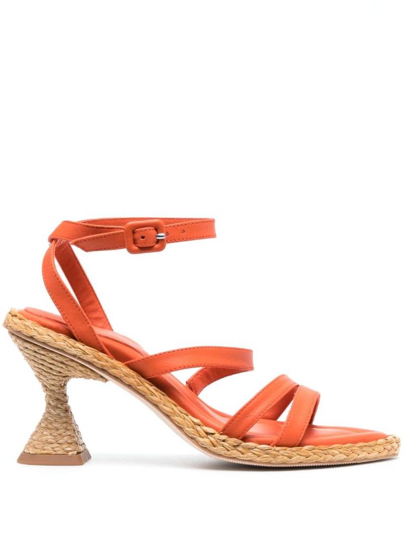 Paloma Barceló 90mm heeled leather sandals - Orange von Paloma Barceló