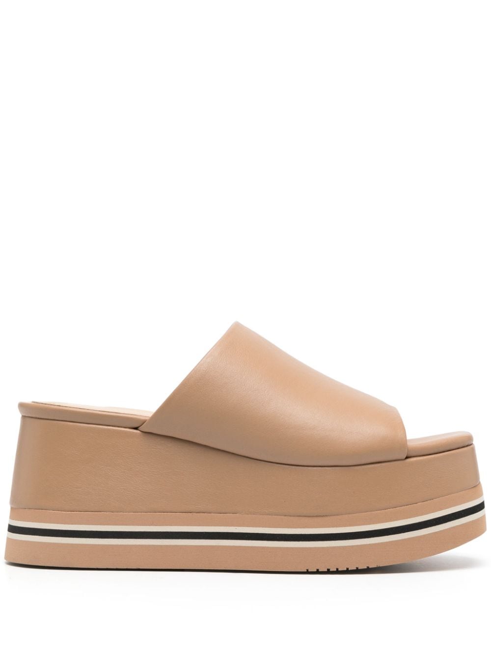 Paloma Barceló Liceria wedge mules - Neutrals von Paloma Barceló