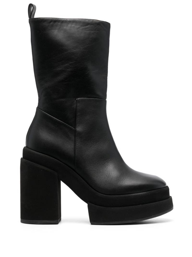 Paloma Barceló platform leather boots - Black von Paloma Barceló