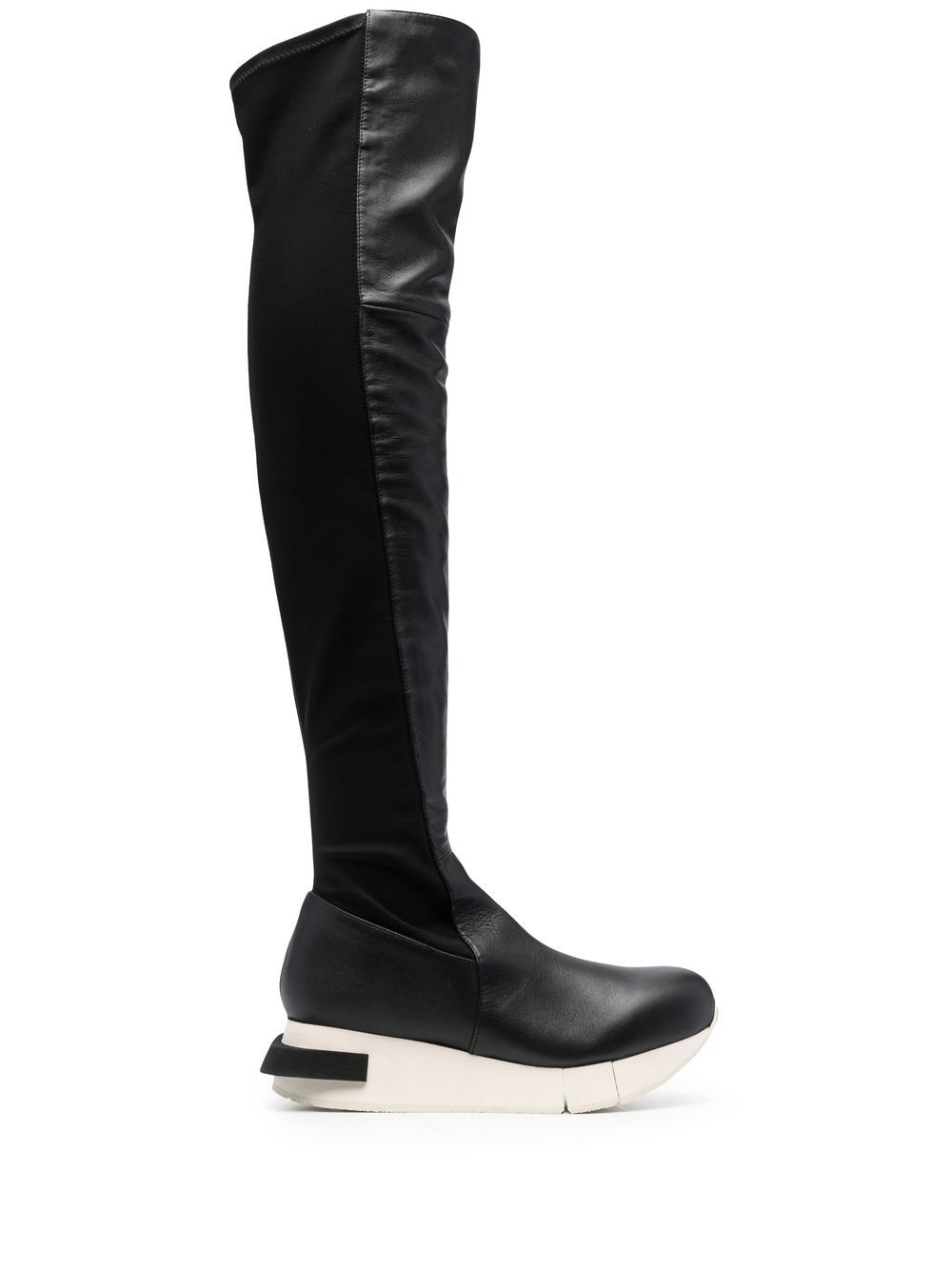 Paloma Barceló rubber-platform long boots - Black von Paloma Barceló