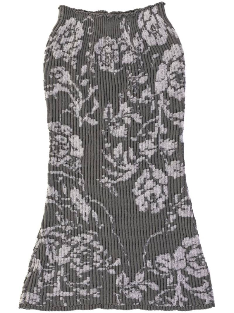 Paloma Wool Uli floral-jacquard ribbed-knit top - Grey von Paloma Wool