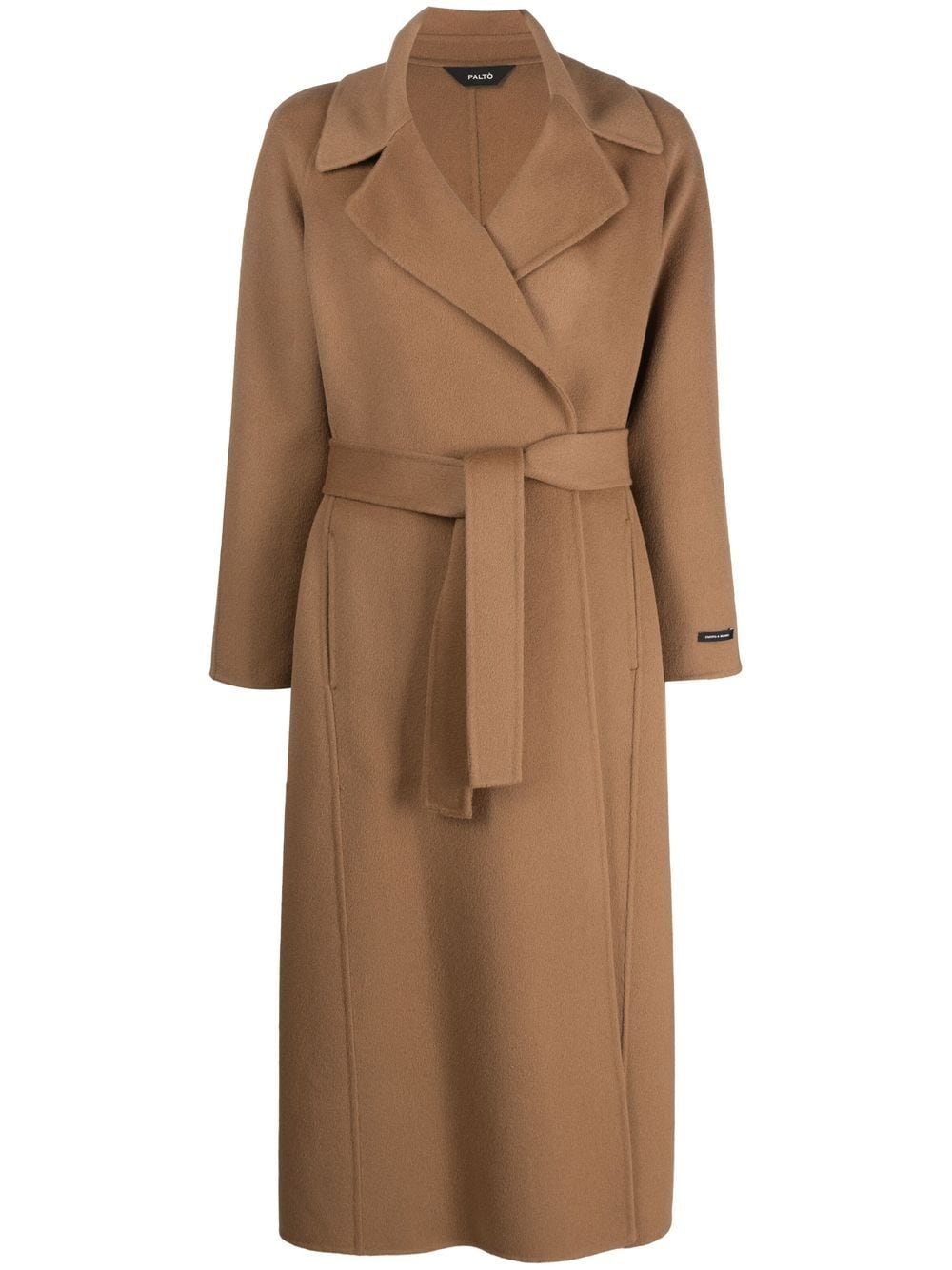 Paltò belted wide-lapel coat - Brown von Paltò