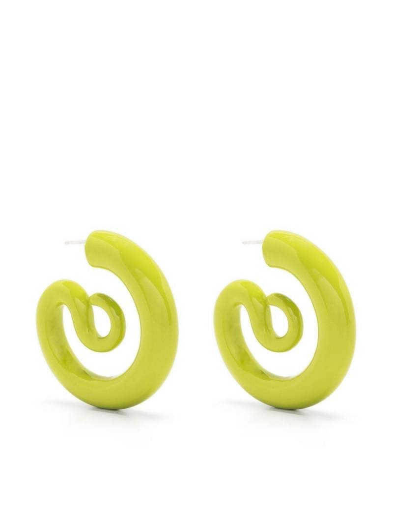 Panconesi Serpent hoop earrings - Green von Panconesi