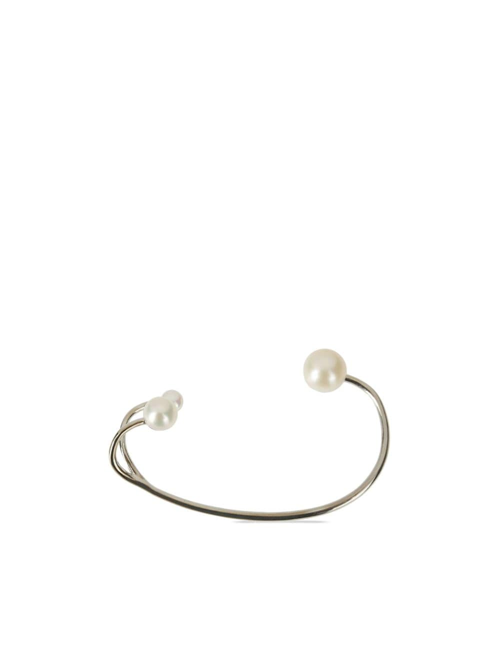 Panconesi Three Point pearl ear cuff - Silver von Panconesi